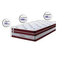 Colchão Solteiro de Molas Ensacadas Cama inBox Select Euro Soft 88x188x32 Vinho - 2