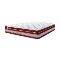 Conjunto Cama Box King de Molas Ensacadas Cama inBox Select Euro Soft 193x203x71 Vermelho