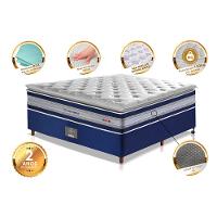 Conjunto Cama Box Casal de Molas Ensacadas D33 com Pillow TOP Cama inBox Select 138x188x71 Azul - 3