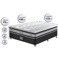 Conjunto Cama Box Casal de Molas Ensacadas D33 Cama inBox Select Firme 138x188x71 Preto - 2