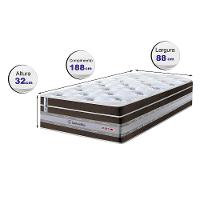 Colchão Solteiro de Molas Ensacadas Cama inBox Select Euro Soft 88x188x32 Café - 2