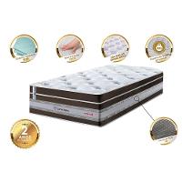 Colchão Solteiro de Molas Ensacadas Cama inBox Select Euro Soft 88x188x32 Café - 3