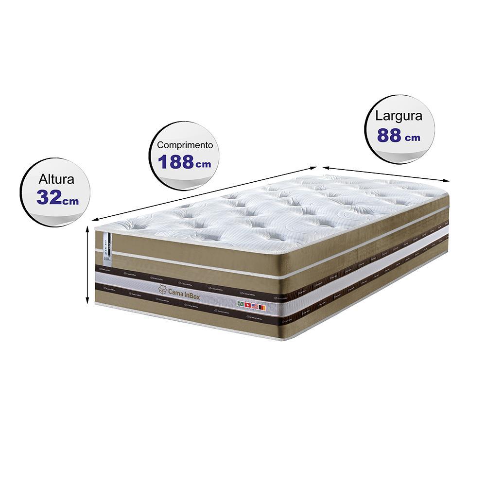 Colchão Solteiro de Molas Ensacadas Cama inBox Select Euro Soft 88x188x32 Bege - 2