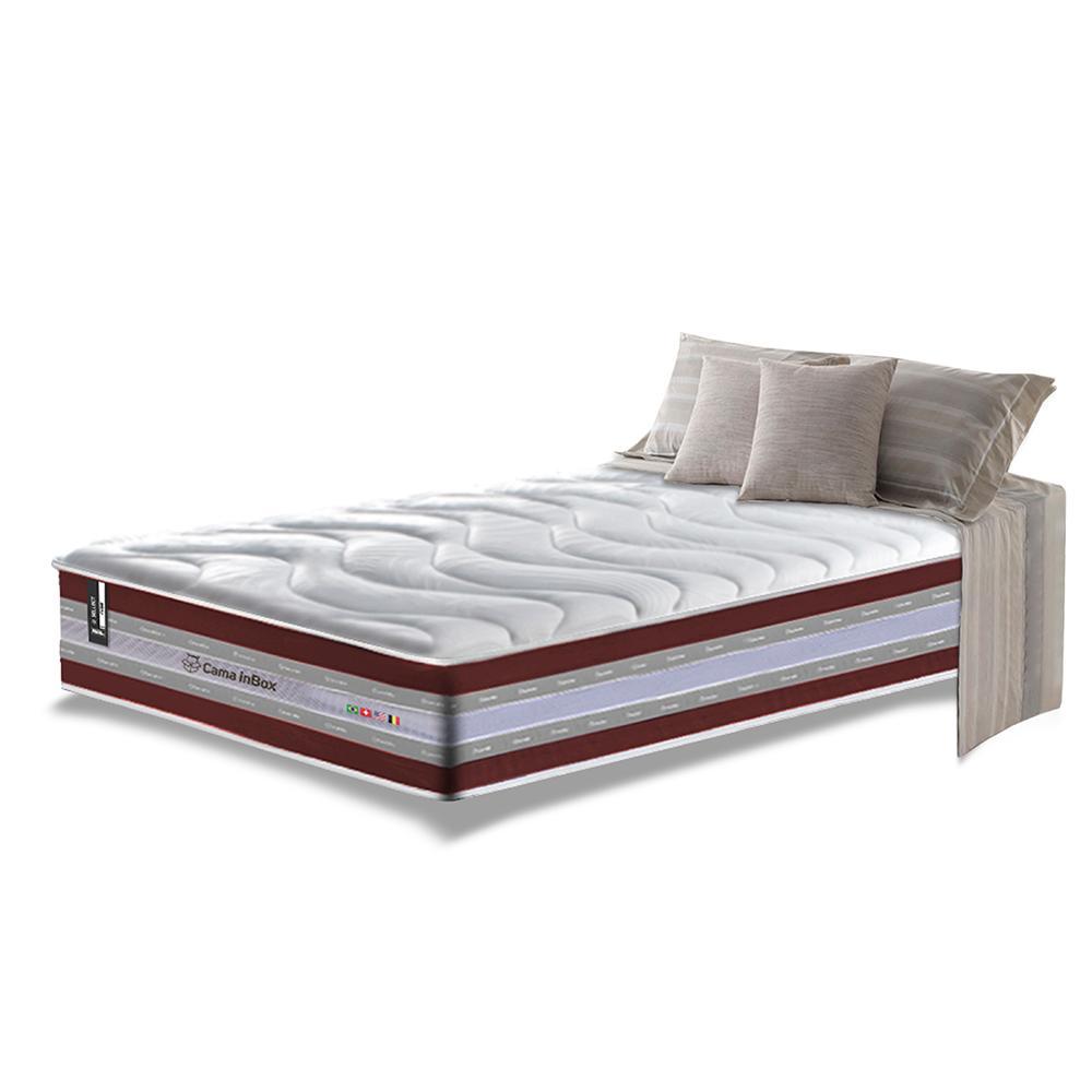 Colchão Solteiro de Molas Ensacadas D33 Cama inBox Select Firme 88x188x32 Vinho - 1