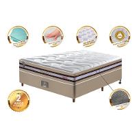 Conjunto Cama Box Casal de Molas Ensacadas D33 Cama inBox Select Firme 138x188x71 Bege - 3