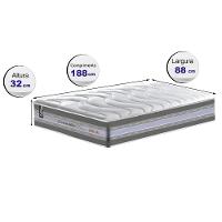 Colchão Solteiro de Molas Ensacadas D33 Cama inBox Select Firme 88x188x32 Cinza - 2