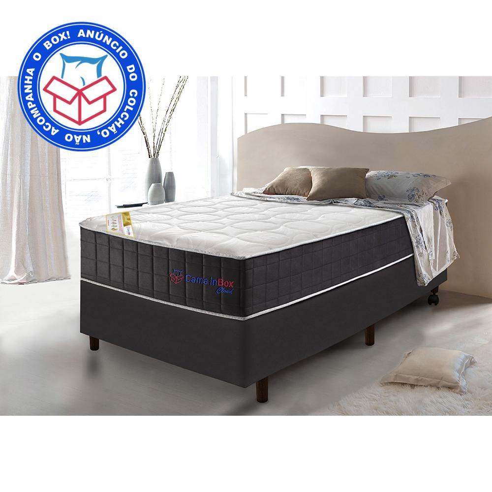 Colchão Solteiro com Molas Ensacadas Cama inBox Cloud Cinza 88x188x28 - 2