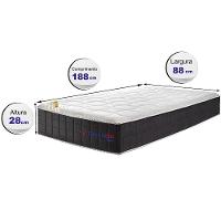 Colchão Solteiro com Molas Ensacadas Cama inBox Cloud Cinza 88x188x28 - 3