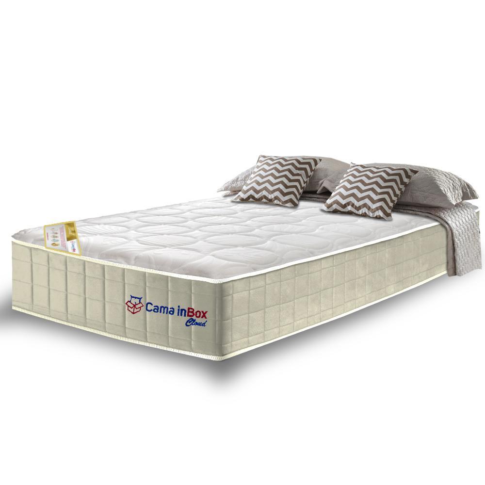 Colchão Solteiro com Molas Ensacadas Cama inBox Cloud Bege 88x188x28 - 1