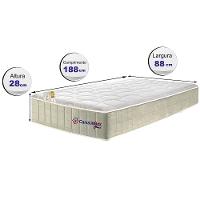 Colchão Solteiro com Molas Ensacadas Cama inBox Cloud Bege 88x188x28 - 3