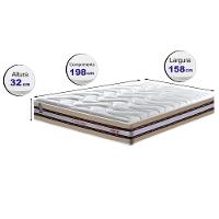 Colchão Queen de Molas Ensacadas D33 Cama inBox Select Firme 158x198x32 Bege - 2