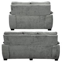 Conjunto Sofá Luxemburgo 3 E 2 Lugares 1,52m e 2,02m Suede Cinza - 2