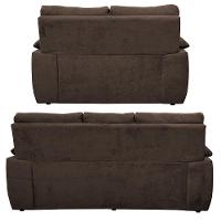 Conjunto Sofá Luxemburgo 3 E 2 Lugares 1,52m e 2,02m Suede Café - 6