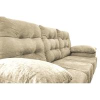 Conjunto Sofá Luxemburgo 3 E 2 Lugares 1,52m e 2,02m Suede Bege