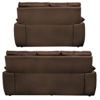 Conjunto Sofá Luxemburgo 3 E 2 Lugares 1,52m e 2,02m Courino Marrom - 6