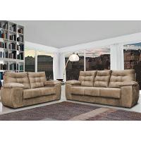 Conjunto Sofá Luxemburgo 3 E 2 Lugares 1,52m e 2,02m Suede Castor - 1