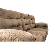 Conjunto Sofá Luxemburgo 3 E 2 Lugares 1,52m e 2,02m Suede Castor - 3