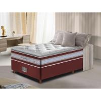 Conjunto Cama Box Solteiro de Molas Ensacadas D33 com Pillow TOP Cama inBox Select 88x188x71 Vinho - 1