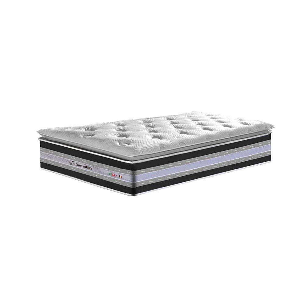 Conjunto Cama Box Solteiro de Molas Ensacadas D33 com Pillow TOP Cama inBox Select 88x188x71 Preto - 4