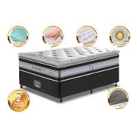 Conjunto Cama Box Solteiro de Molas Ensacadas D33 com Pillow TOP Cama inBox Select 88x188x71 Preto - 3