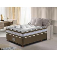 Conjunto Cama Box Solteiro de Molas Ensacadas D33 com Pillow TOP Cama inBox Select 88x188x71 Café - 1