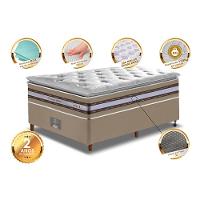 Conjunto Cama Box Solteiro de Molas Ensacadas D33 com Pillow TOP Cama inBox Select 88x188x71 Bege - 3