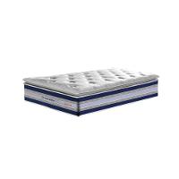 Conjunto Cama Box Solteiro de Molas Ensacadas D33 com Pillow TOP Cama inBox Select 88x188x71 Azul
