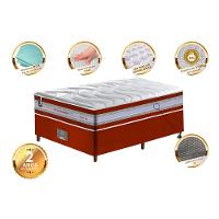 Conjunto Cama Box Solteiro de Molas Ensacadas D33 Cama inBox Select Firme 88x188x71 Vermelho - 3