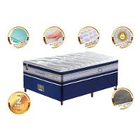 Conjunto Cama Box Solteiro de Molas Ensacadas D33 Cama inBox Select Firme 88x188x71 Azul - 3