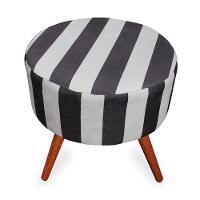 Puff Cama Inbox Hamburgo Redondo com Pés em Madeira Maciça Tecido Suede - 5