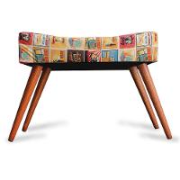 Kit 3 Puff Cama inBox Las Vegas Retangular com Pés em Madeira Maciça Tecido Suede