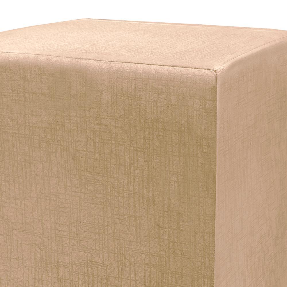 Puff Zelda Quadrado Multiuso 43x43x43cm Tecido Suede Velusoft Castor - 4