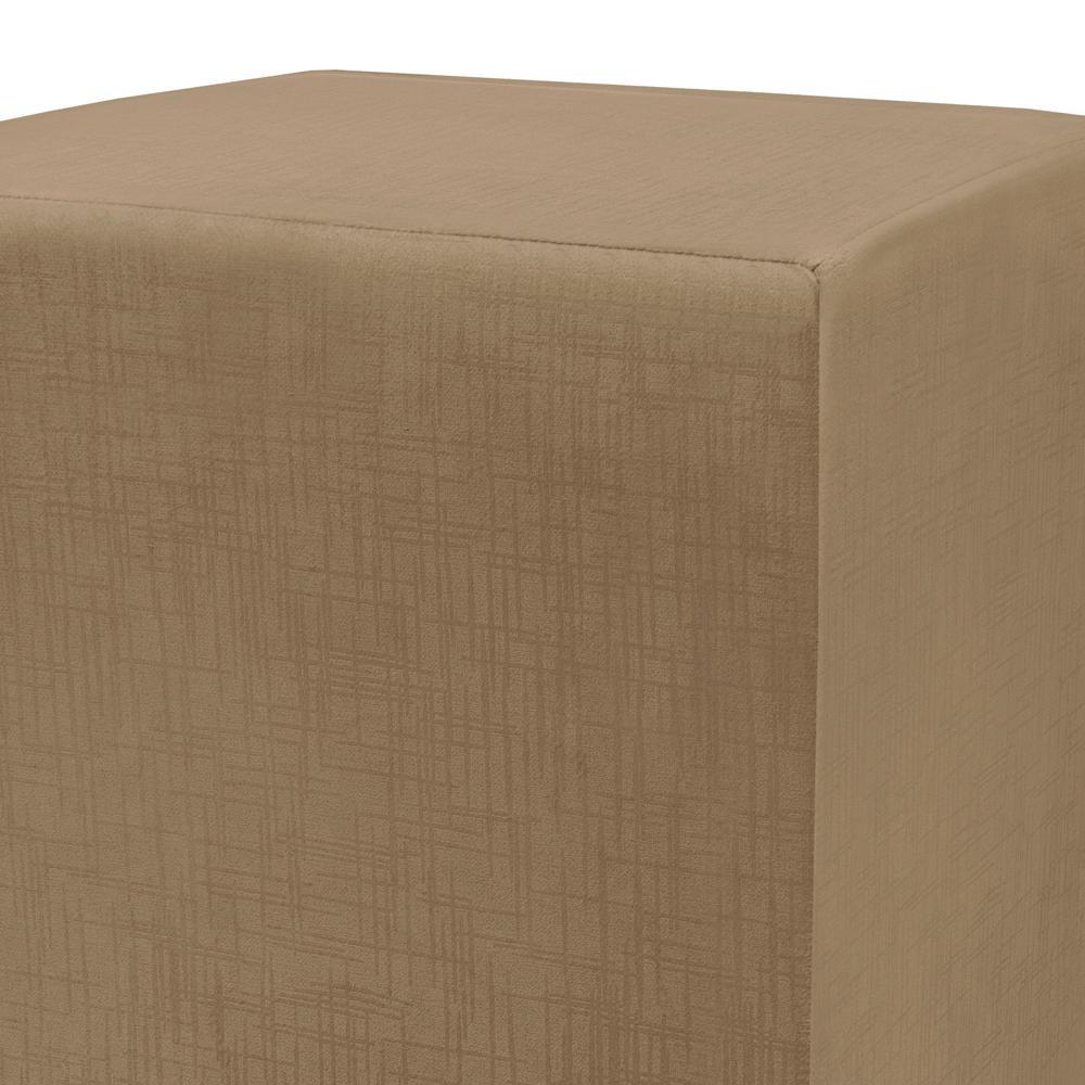 Puff Zelda Quadrado Multiuso 43x43x43cm Tecido Suede Velusoft Café - 4