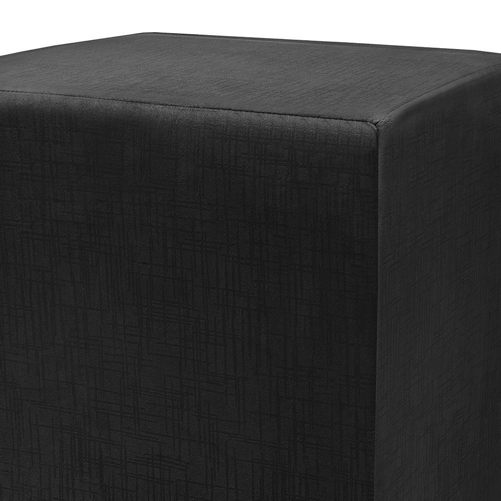 Puff Zelda Quadrado Multiuso 43x43x43cm Tecido Suede Preto - 3