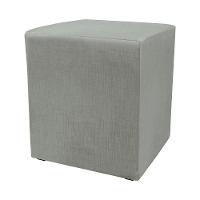 Puff Zelda Quadrado Multiuso 43x43x43cm Tecido Suede Velusoft Cinza - 1