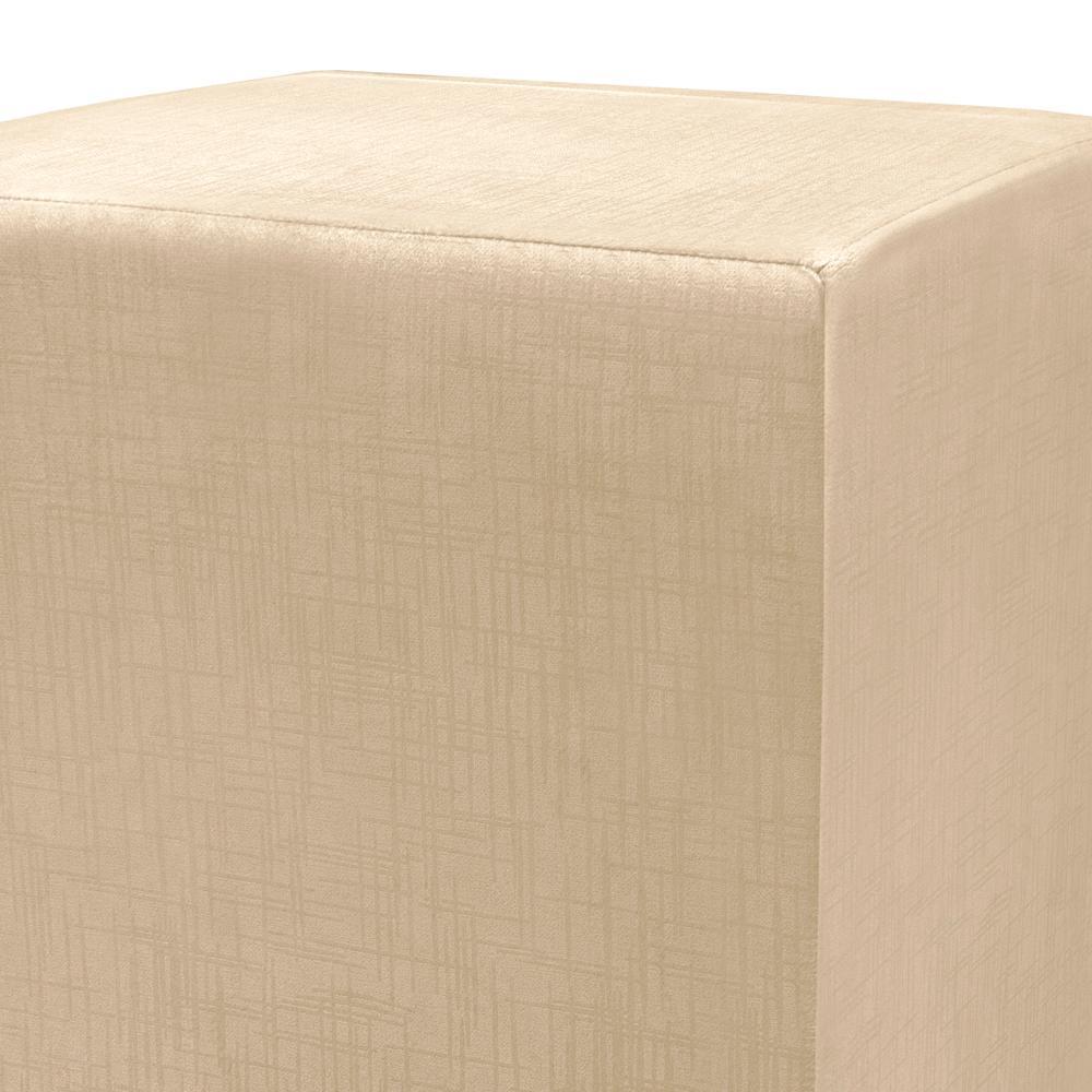 Puff Zelda Quadrado Multiuso 43x43x43cm Tecido Suede Velusoft Bege - 4