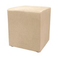 Puff Zelda Quadrado Multiuso 43x43x43cm Tecido Suede Velusoft Bege - 1