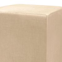 Puff Zelda Quadrado Multiuso 43x43x43cm Tecido Suede Velusoft Bege - 4