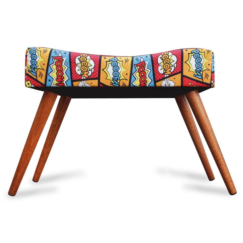 Kit 3 Puff Cama inBox Boom Retangular com Pés em Madeira Maciça Tecido Suede - 4