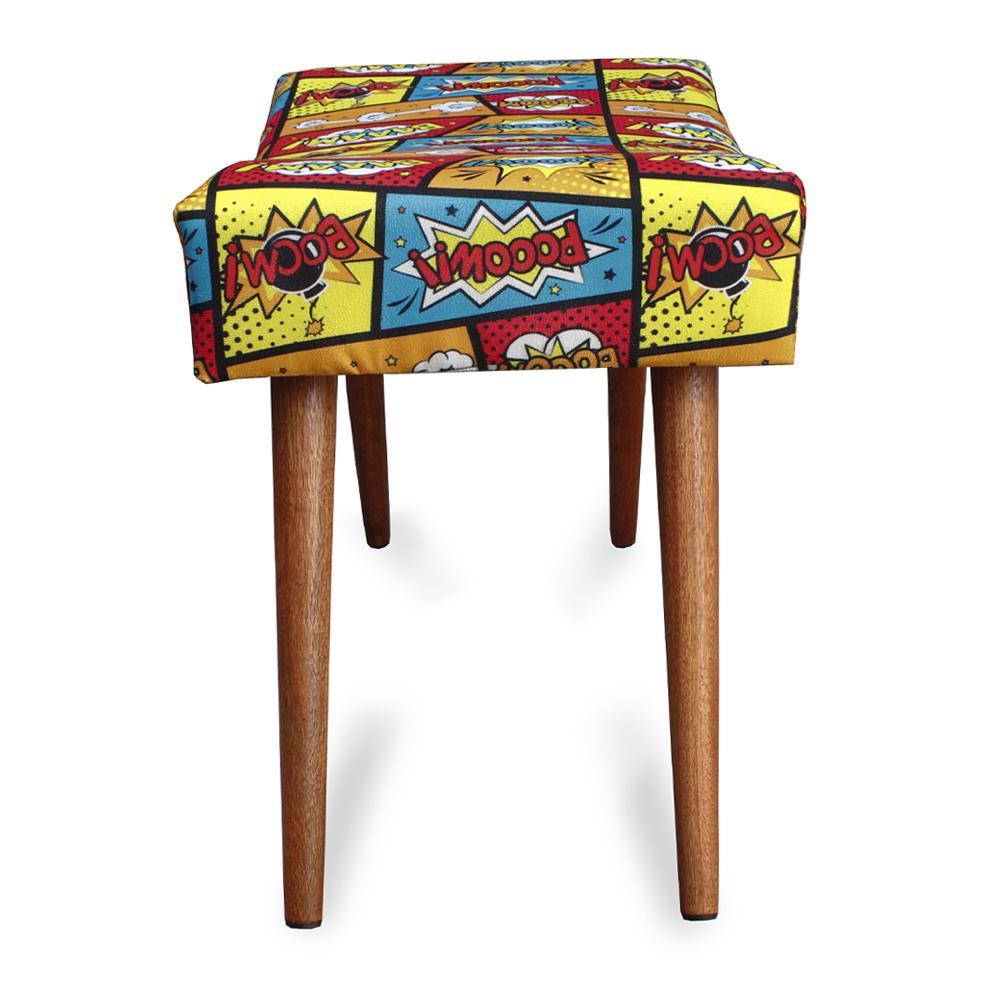 Kit 3 Puff Cama inBox Boom Retangular com Pés em Madeira Maciça Tecido Suede - 5