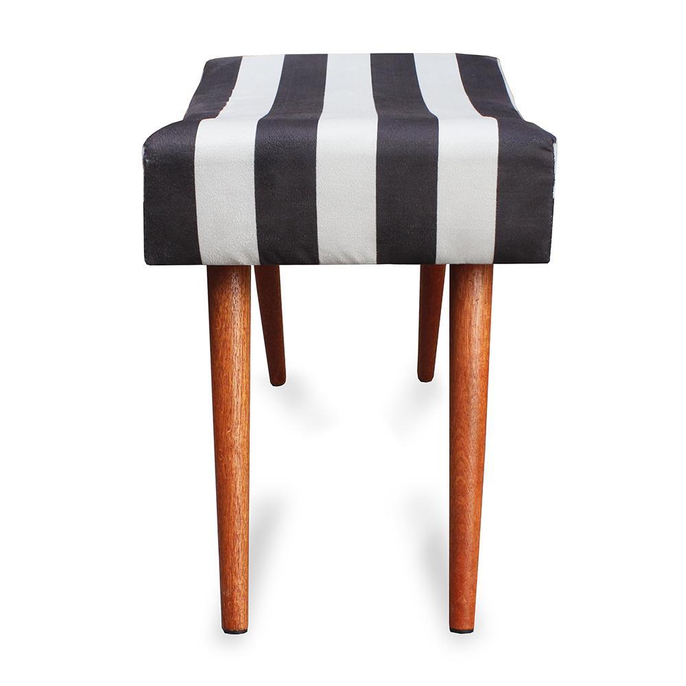 Kit 3 Puff Cama inBox Hamburgo Retangular com Pés em Madeira Maciça Tecido Suede - 4