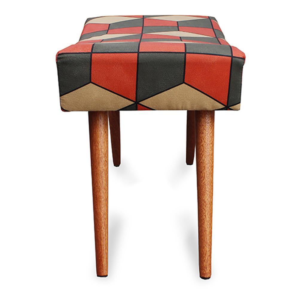 Kit 2 Puff Cama inBox Kingston Retangular com Pés em Madeira Maciça Tecido Suede - 5