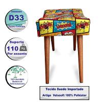 Kit 2 Puff Cama inBox Boom Retangular com Pés em Madeira Maciça Tecido Suede - 3