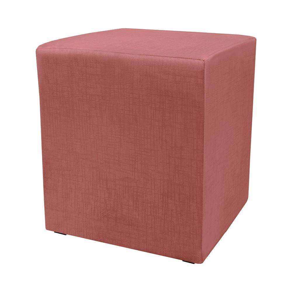 Puff Zelda Quadrado Multiuso 43x43x43cm Tecido Suede Velusoft Vinho - 1