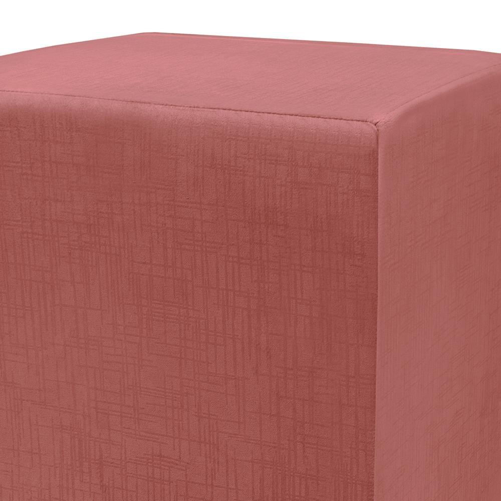 Puff Zelda Quadrado Multiuso 43x43x43cm Tecido Suede Velusoft Vinho - 4