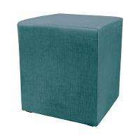 Puff Zelda Quadrado Multiuso 43x43x43cm Tecido Suede Velusoft Azul - 1