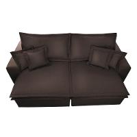 Sofa Retrátil e Reclinável com Molas Cama inBox Premium 2,52m tecido em linho Marrom - 6