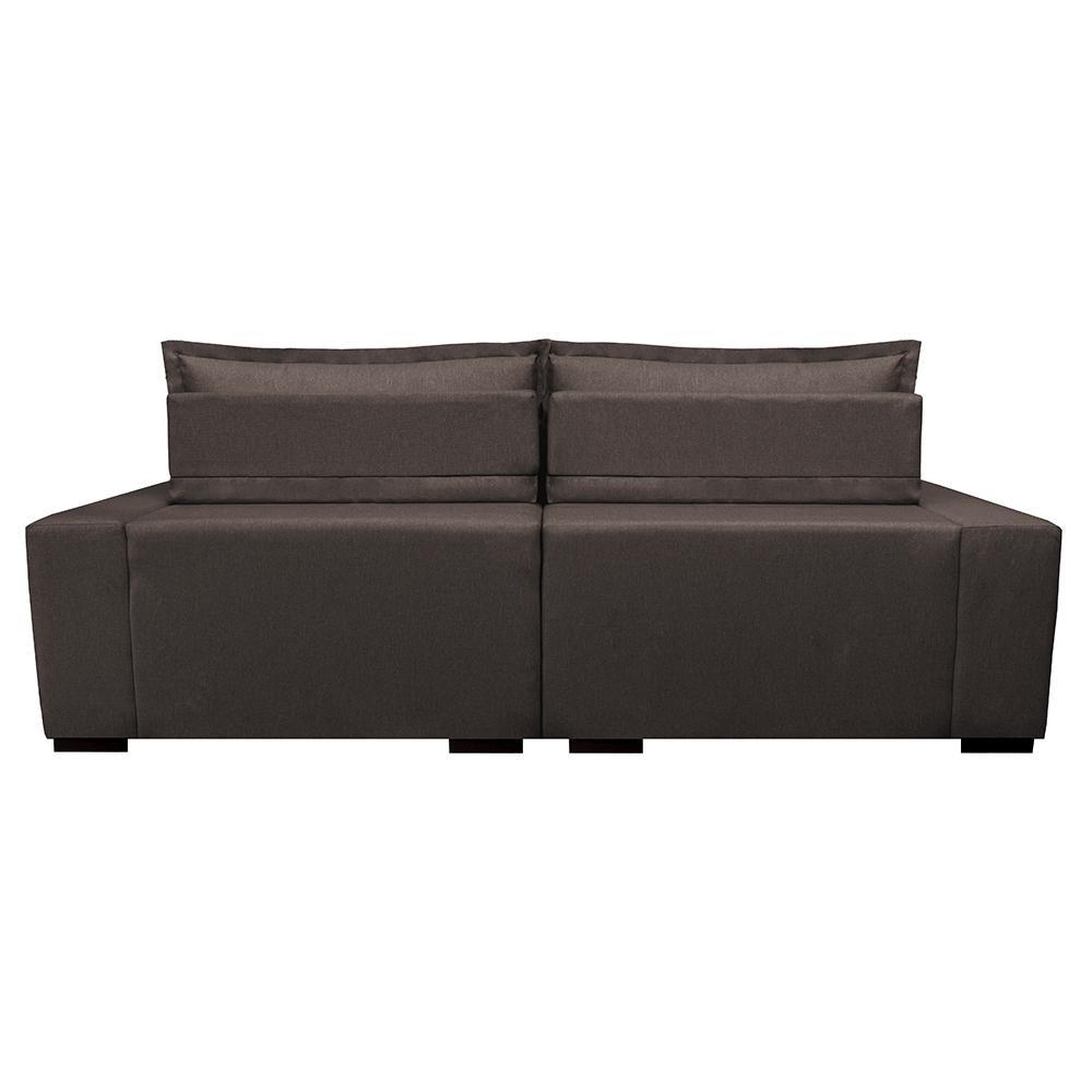 Sofa Retrátil e Reclinável com Molas Cama inBox Premium 2,32m tecido em linho Marrom - 7