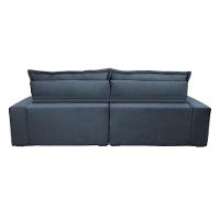Sofa Retrátil e Reclinável 2,92m com Molas Ensacadas Cama inBox Soft Tecido Suede Azul - 7