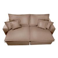 Sofa Retrátil e Reclinável com Molas Cama inBox Premium 2,12m tecido em linho Bege Escuro - 6